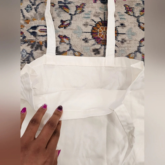 Inspirational White Tote Bag, Everyday Shopping Bag, Travel Bag, On the Go Tote - Picture 4 of 11